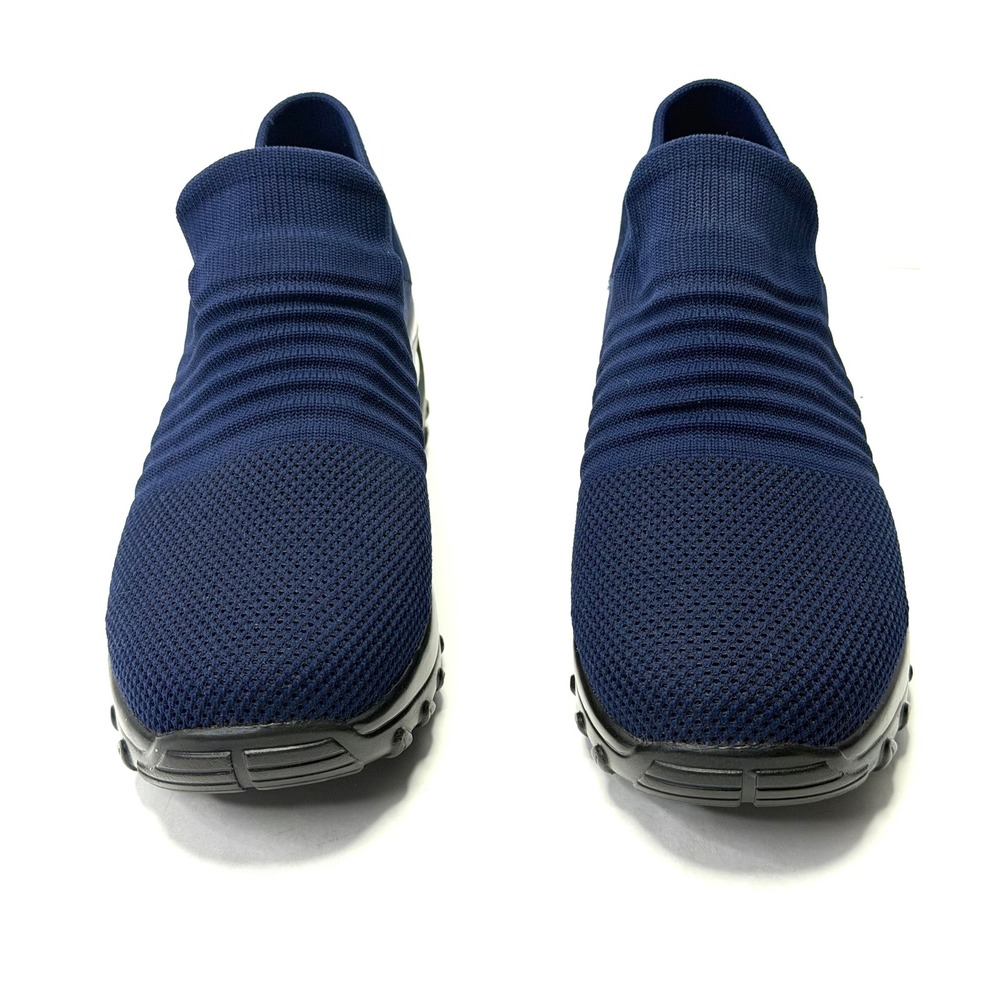 Slow Man Women's Walking Shoes Sock Sneakers Navy Blue Size 9